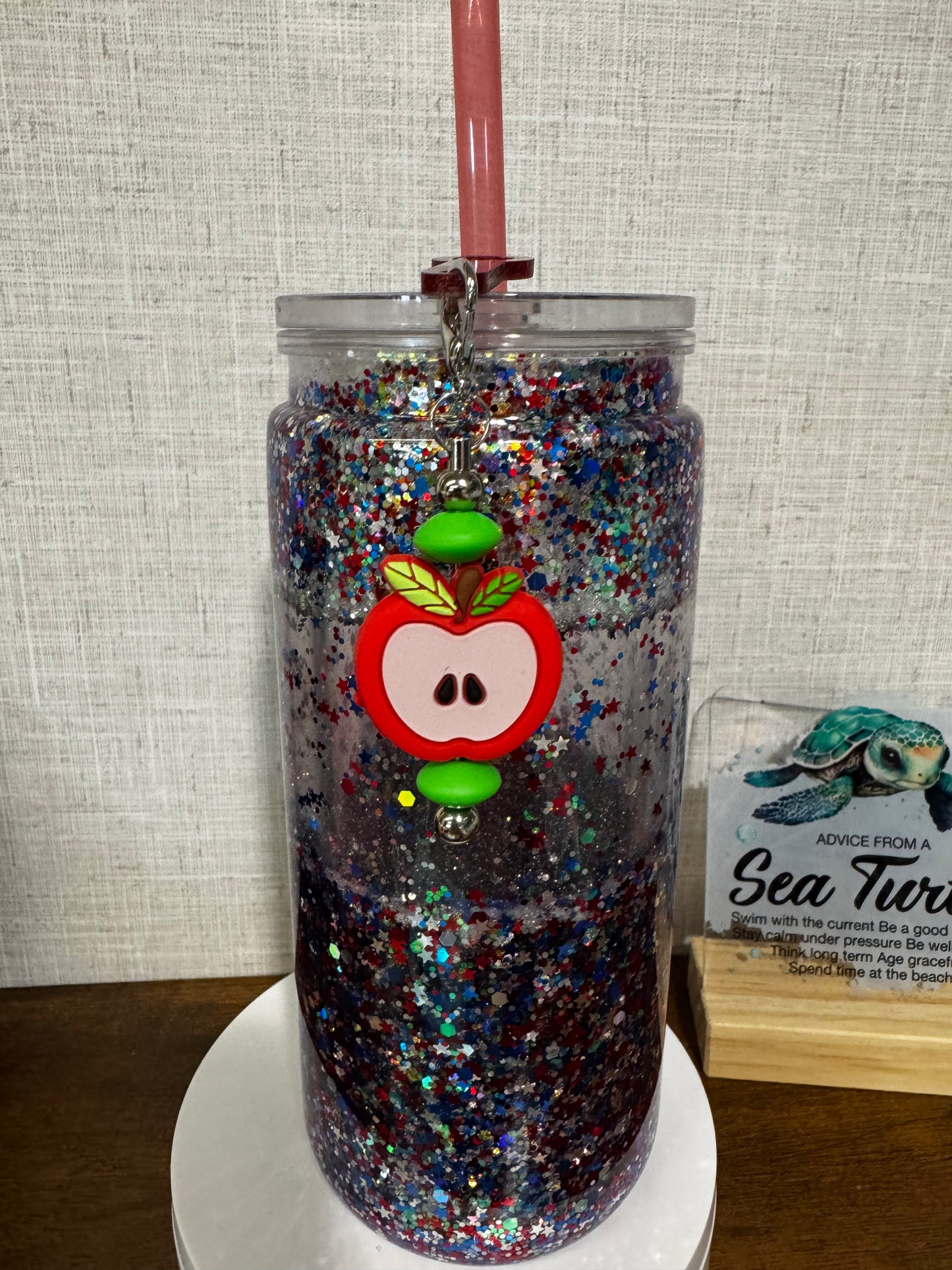 Apple Straw Charm
