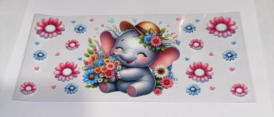 Elephant and Flowers