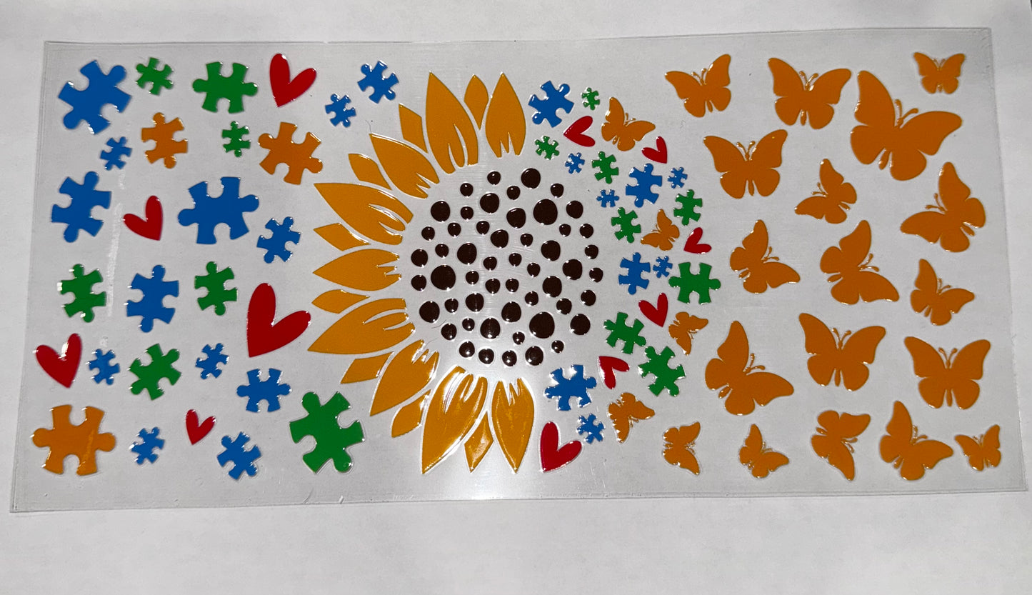 Autism Awareness Sunflower