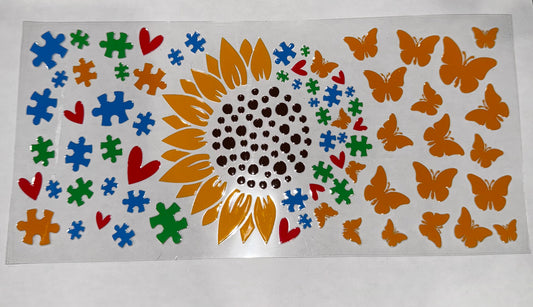 Autism Awareness Sunflower