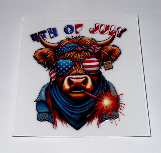 4th of July highland Cow