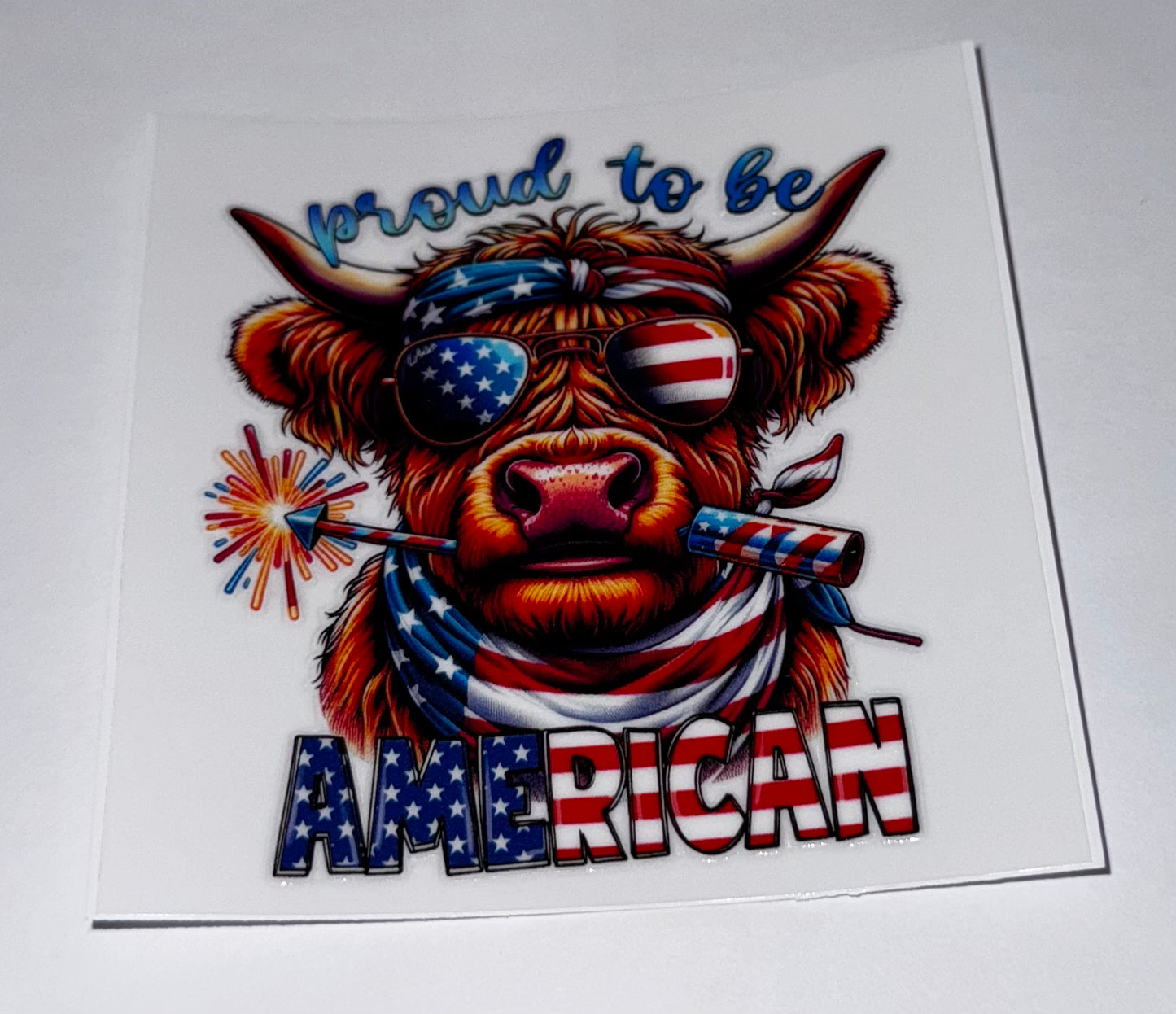 Proud to Be American Highland Cow