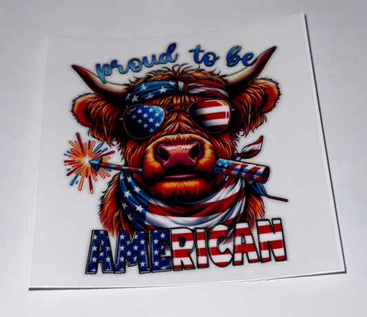 Proud to Be American Highland Cow