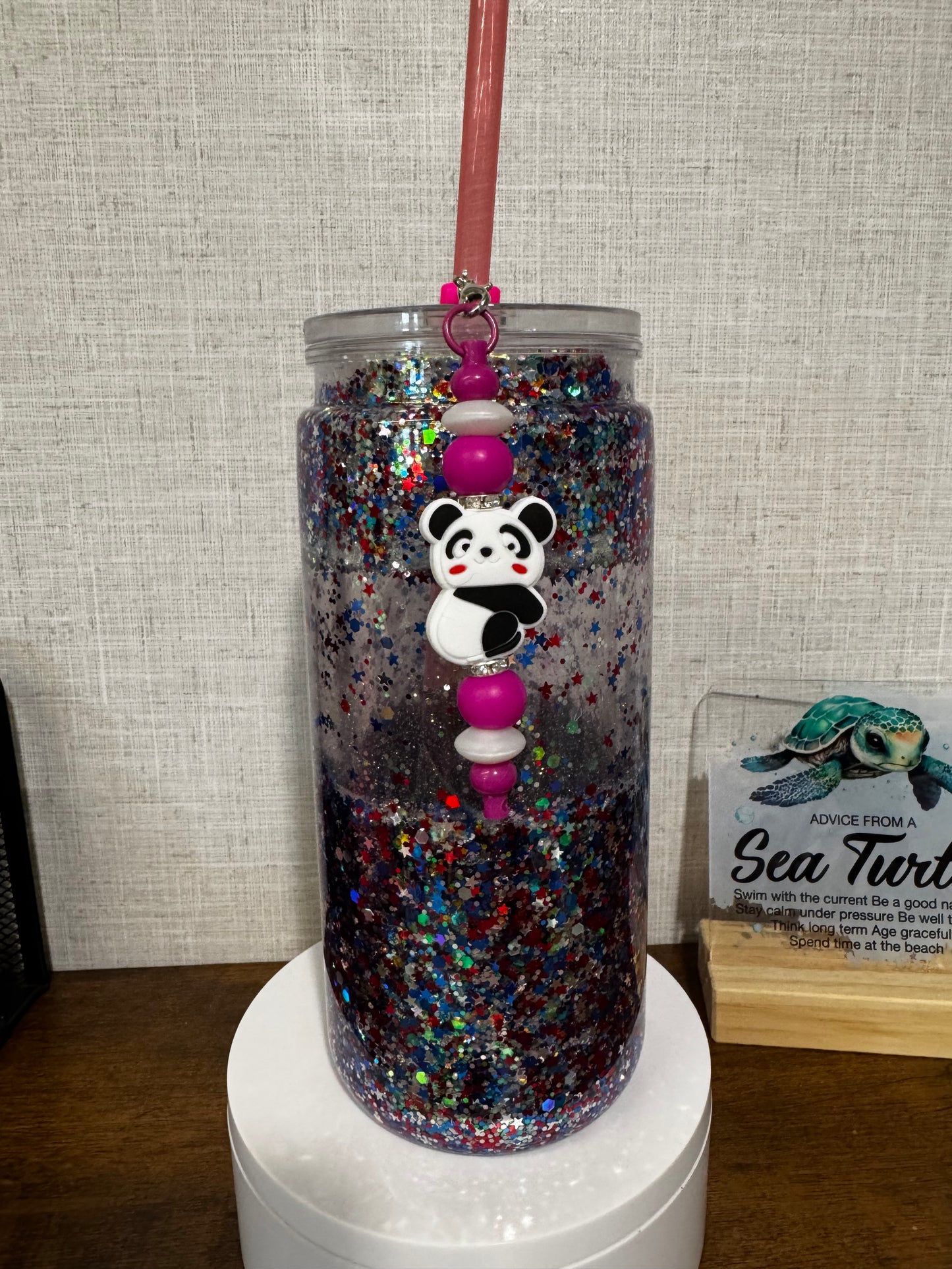 Panda Straw Charm